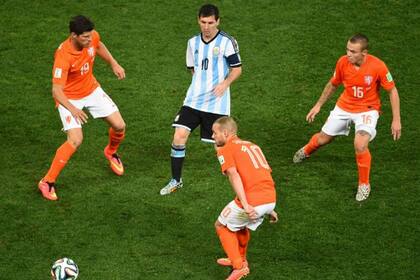 Messi vs. Holanda en Brasil 2014