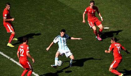 Messi vs. Suiza en Brasil 2014