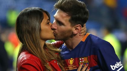 Messi y Antonella, juntos en el último partido de la temporada, la final de la Copa del Rey