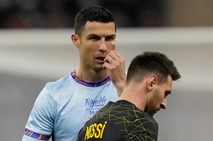 Messi y Cristiano se enfrentaron en un amistoso realizado en enero, en Riad