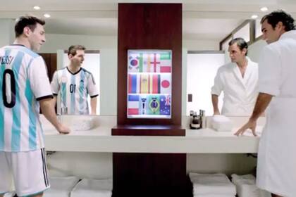 Messi y Federer, juntos en una publicidad, en la previa del Mundial 2014