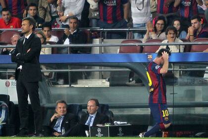 Messi y Luis Enrique, una relación tensa