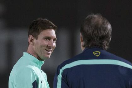 Messi y Martino, en Barcelona