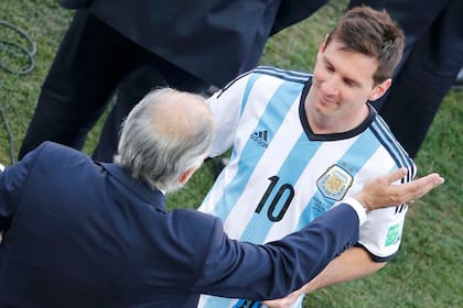 Messi y Sabella, en una imagen del Mundial Brasil 2014.