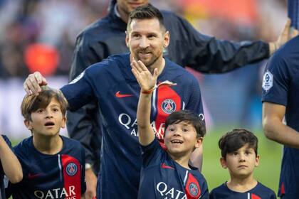Messi y sus hijos: Thiago, Mateo y Ciro