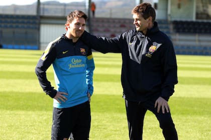 Lionel Messi y Tito Vilanova, cuando era entrenador de Barcelona