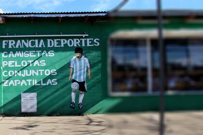 Messi, y una de las pocas referencias rosarinas