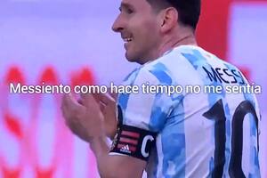 "Messiento campeón", una de las frases que eligió la AFA para celebrar.