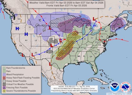 Meteorólogos advierten que las tormentas de esta tarde podrían organizarse en superceldas individuales, lo que incrementará el peligro de granizo de gran tamaño y tornados aislados