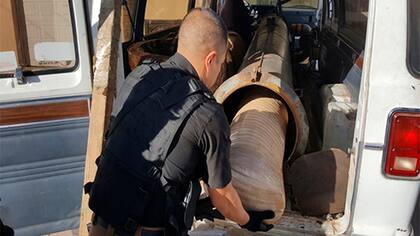 México: encuentran un cañón narco que era usado para lanzar droga a Estados Unidos