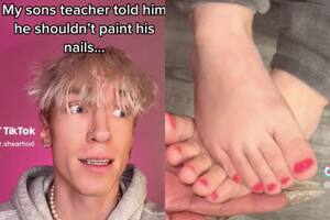 La maestra le dijo que pintarse las uñas era de niñas y su papá tuvo una reacción inesperada