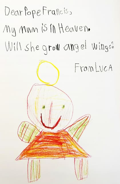 "Mi mamá está en el cielo, ¿le crecerán alas de ángel?" (Luca, 7 años, Australia)