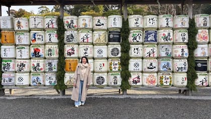 Miabi en el Gran santuario de Ise, en Japón
