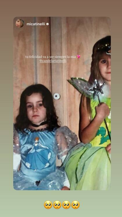 Mica Tinelli compartió una tierna imagen de su infancia junto a Candelaria