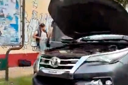 Micaela Sánchez, el día en que fue encontrada por la policía con documentación de la financiera