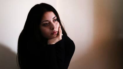 Micaela Verón, en Córdoba, durante la entrevista con LA NACION