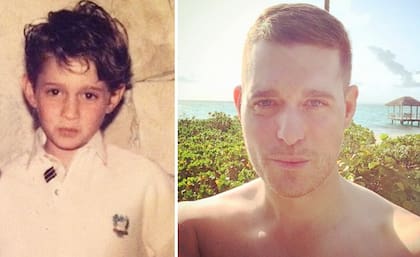 Michael Bublé hoy tiene 39 años pero conserva la misma expresión para las fotos de cuando era niño