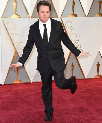 Michael J. Fox y una pose para los flashes