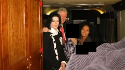 Michael Jackson y Diana Ross son fotografiados con Clinton