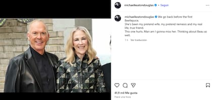 Michael Keaton dejó unas sentidas palabras para despedir a Catherine O'Hara