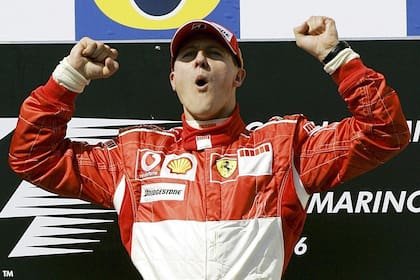 Michael Schumacher en el gran premio de San Marino, 2006.