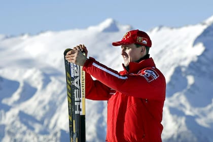 Michael Schumacher esquiando en Madonna di Campiglio. Se accidentó en la Navidad de 2013.