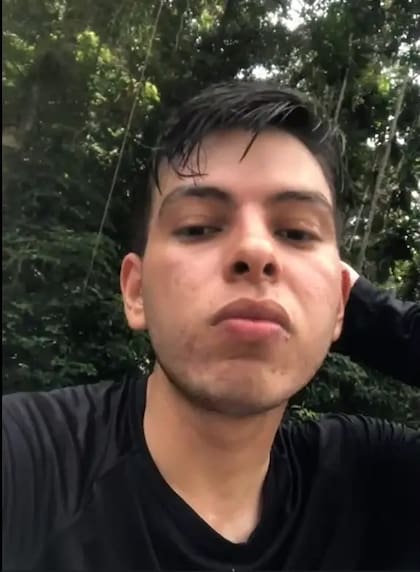 Michell en uno de los momentos en su travesía en el Darién