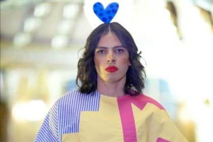 Michell Stella en la Semana de la Moda de Nueva York, en la pasada de Agatha Ruiz de la Prada