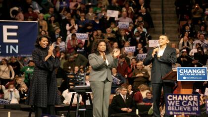 Michelle Obama, Oprah Winfrey y Barack Obama
