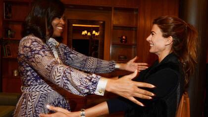 Michelle Obama y Juliana Awada se despidieron entre sonrisas y abrazos