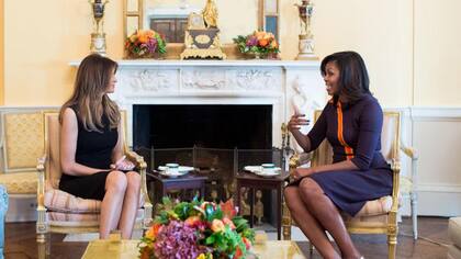 Michelle Obama y Melania Trump se conocieron en la Casa Blanca
