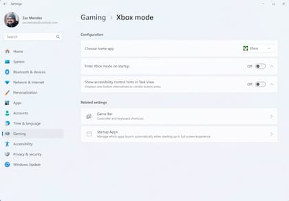 Microsoft comenzó a habilitar el Modo Xbox para computadoras con Windows 11