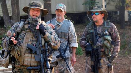 Miembros de la milicia Fuerza Seguridad III%, en Georgia, EE.UU.