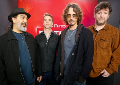 Miembros de Soundgarden, de izquierda a derecha, Kim Thayil, Matt Cameron, Chris Cornell y Ben Shepherd en el festival iTunes Festival durante el fesival SXSW Music Festival en Austin, Texas el 13 de marzo de 2014