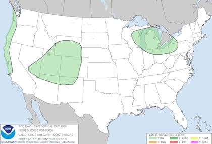 Mientras las zonas bajas de California registran lluvias, las regiones montañosas mantienen un ambiente gélido con temperaturas máximas estancadas en el rango de los 30°F (-1°C a 4°C)