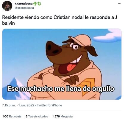 Mientras Nodal trabaja en una canción para responderle a J Balvin, Residente se involucra en el pleito con una publicación