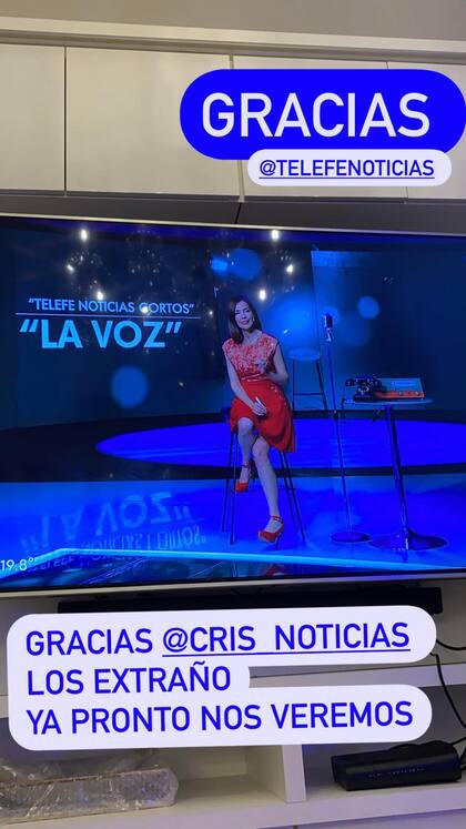 Mientras se recupera de Covid-19, Barili le agradeció las palabras de apoyo a Pérez con una story