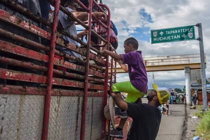 Migrantes de la caravana, en Tapachula