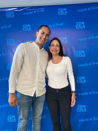 Miguel Ángel Martínez y María Corina Machado en Caracas.