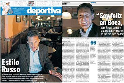 Miguel Ángel Russo, con LA NACION, en un café de Lomas de Zamora, tras ganar la Copa Libertadores y antes de viajar al Mundial de Clubes en Japón