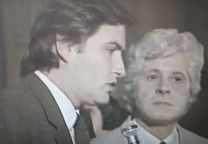 Miguel Ángel Toma, en la Casa Rosada, durante la Semana Santa de 1987