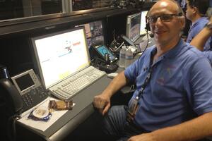 Miguel San Martín, durante su jornada de trabajo en la NASA