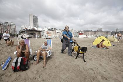 Miguel y María Sol junto a sus perros, Anubis y Canela; los lazarillos se convierten en los ojos de sus dueños y se enfrentan a todo tipo de barreras