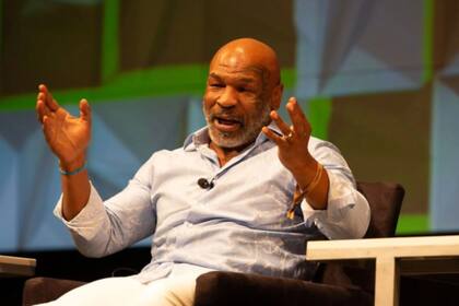 Mike Tyson durante la conferencia en Miami