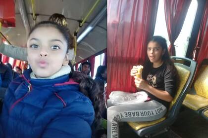 Milagros creció a bordo del colectivo conducido por su padre (Foto Facebook Carla Corvalan)