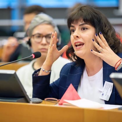 Milagros Miceli en el Parlamento europeo