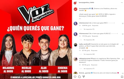 Milagros, Nico, Alan y Eugenia, los cuatro finalistas de La Voz