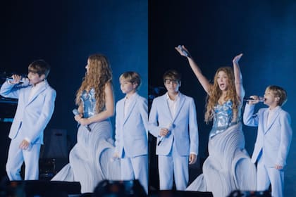 Milan y Sasha subieron al escenario del estadio Vélez Sársfield e interpretaron “Acróstico” junto a su madre (Foto: Captura de video)