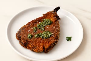 Milanesa de berenjena asada