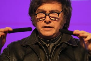 Milei al hablar en La Plata tras la derrota electoral